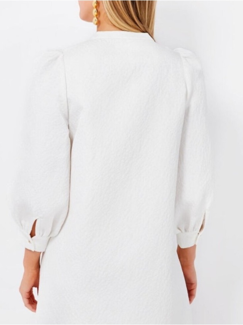 Tuckernuck Pomander Place White Jacquard Samantha Mini Dress Sz XL - Picture 2 of 14